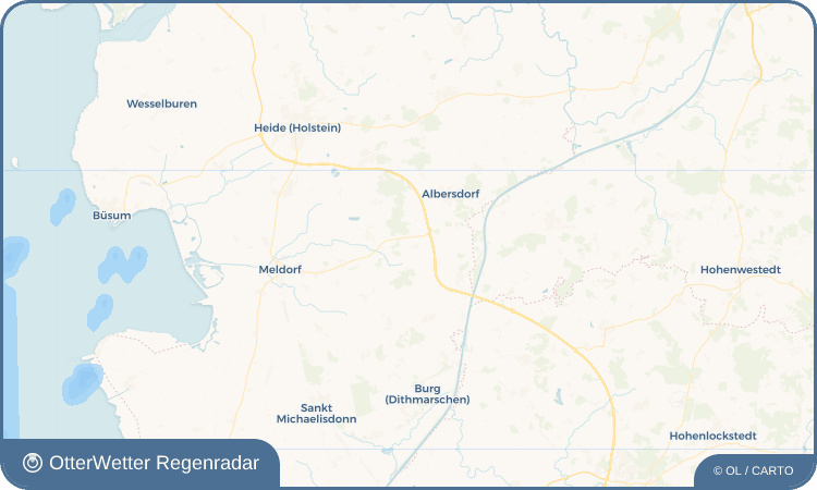 OtterWetter Regenradar-Widget Tensbüttel