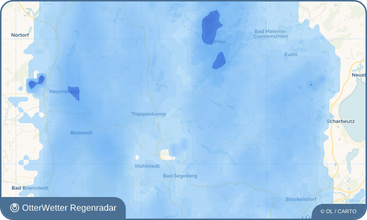 OtterWetter Regenradar-Widget Tensfeld