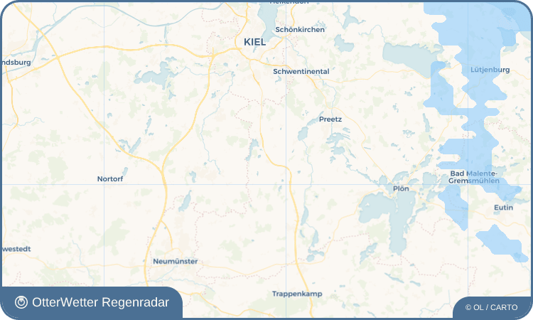 Widget-Vorschau für Warnau Wetter-Widget-Vorschau mit Vorhersagedaten für Warnau