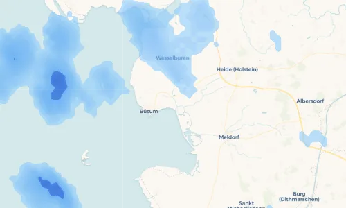 Regenradar Vorschaubild - Aktuelle Niederschläge in Warwerort und Umgebung