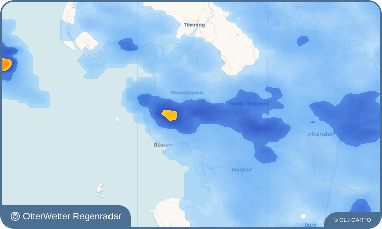 Wetter-Widget-Vorschau mit Vorhersagedaten für Wesselburener Deichhausen