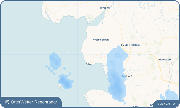 OtterWetter Regenradar-Widget Westerdeichstrich