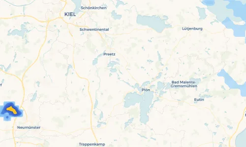 Regenradar Vorschaubild - Aktuelle Niederschläge in Wielen und Umgebung