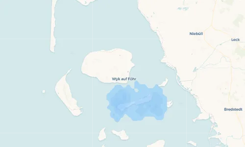 Regenradar Vorschaubild - Aktuelle Niederschläge in Wrixum und Umgebung
