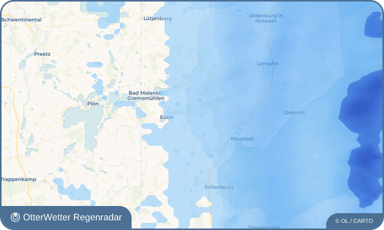 OtterWetter Regenradar-Widget Zarnekau