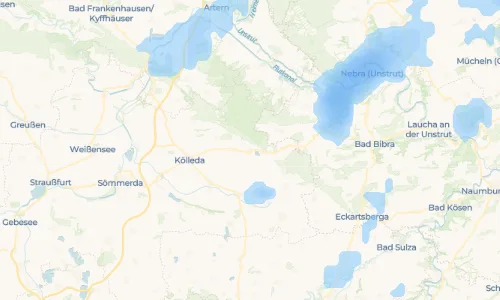 Regenradar-Vorschau: aktuelle Niederschläge in Bachra und Umgebung