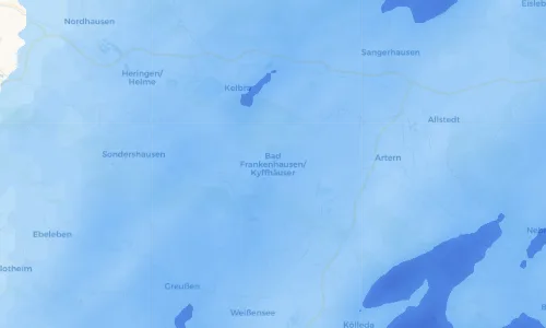 Regenradar Vorschaubild - Aktuelle Niederschläge in Bad Frankenhausen/Kyffhäuser und Umgebung