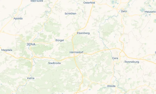 Regenradar Vorschaubild - Aktuelle Niederschläge in Bad Klosterlausnitz und Umgebung