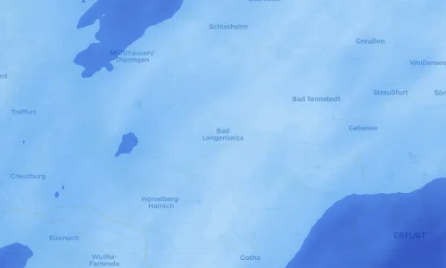 Regenradar Vorschaubild - Aktuelle Niederschläge in Bad Langensalza und Umgebung