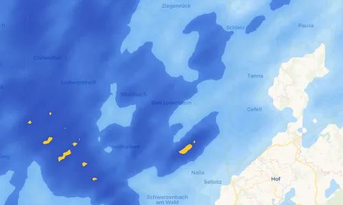 Regenradar Vorschaubild - Aktuelle Niederschläge in Bad Lobenstein und Umgebung