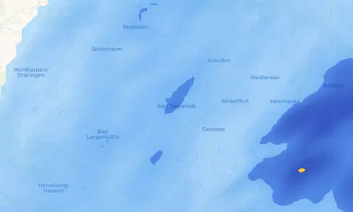 Regenradar Vorschaubild - Aktuelle Niederschläge in Bad Tennstedt und Umgebung