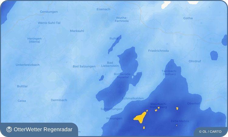 Widget-Vorschau für Bairoda Wetter-Widget-Vorschau mit Vorhersagedaten für Bairoda
