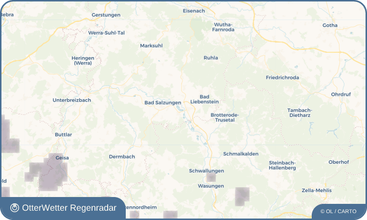 OtterWetter Regenradar-Widget Barchfeld-Immelborn