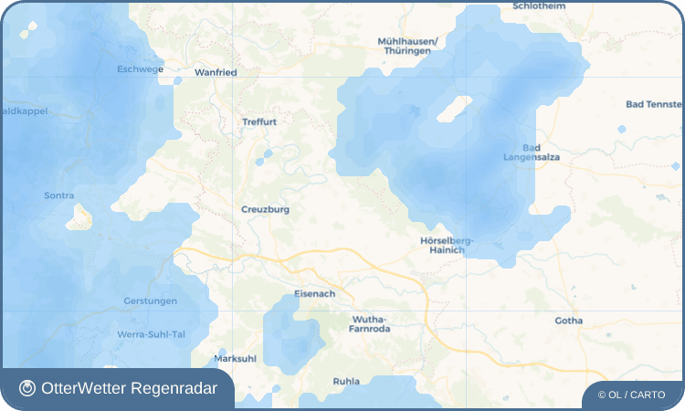 OtterWetter Regenradar-Widget Bischofroda