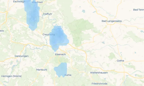Regenradar Vorschaubild - Aktuelle Niederschläge in Bolleroda und Umgebung