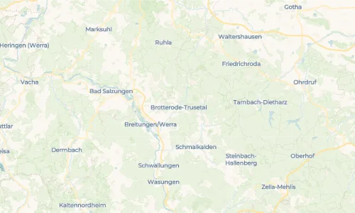 Regenradar Vorschaubild - Aktuelle Niederschläge in Brotterode-Trusetal und Umgebung