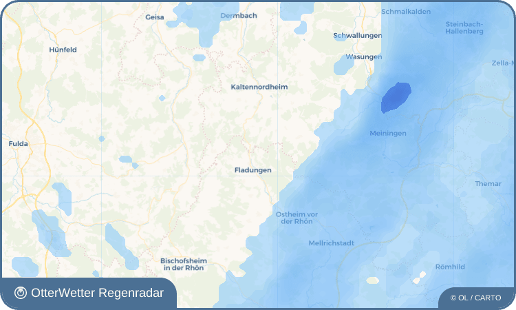 OtterWetter Regenradar-Widget Brüchs
