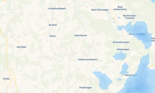 Regenradar Vorschaubild - Aktuelle Niederschläge in Brunnhartshausen und Umgebung