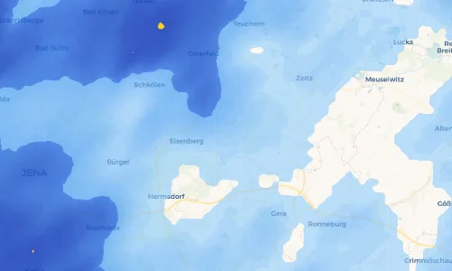 Regenradar Vorschaubild - Aktuelle Niederschläge in Crossen an der Elster und Umgebung