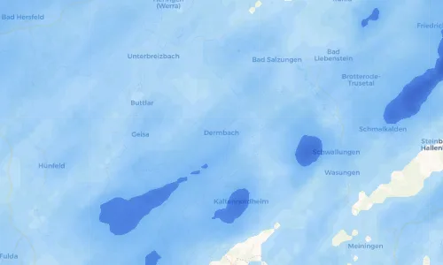 Regenradar Vorschaubild - Aktuelle Niederschläge in Dermbach und Umgebung