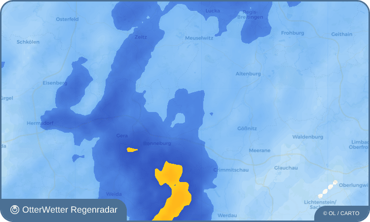 Wetter-Widget-Vorschau mit Vorhersagedaten für Dobra
