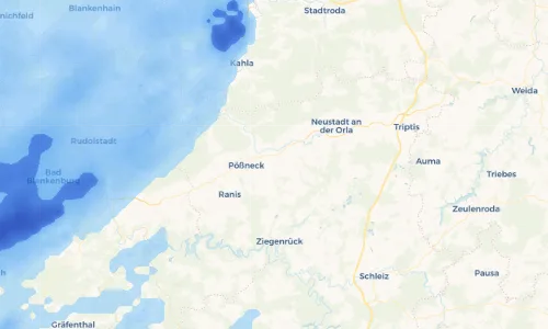 Regenradar Vorschaubild - Aktuelle Niederschläge in Döbritz und Umgebung