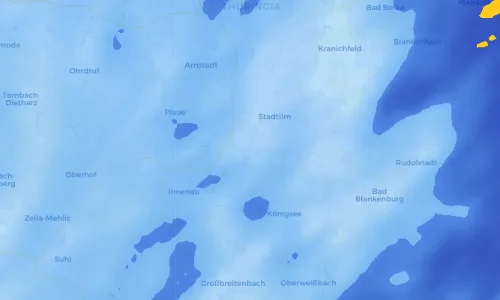 Regenradar Vorschaubild - Aktuelle Niederschläge in Dörnfeld an der Ilm und Umgebung