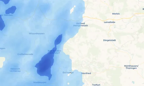 Regenradar Vorschaubild - Aktuelle Niederschläge in Eichstruth und Umgebung