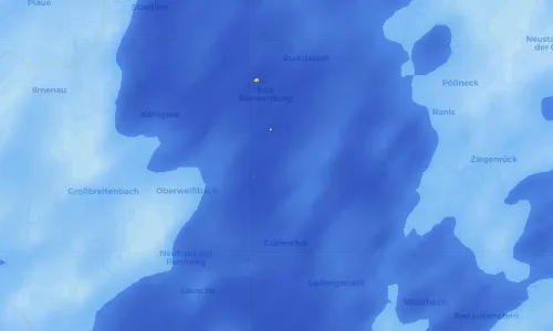 Regenradar Vorschaubild - Aktuelle Niederschläge in Elsterschenke und Umgebung