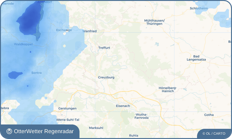 Widget-Vorschau für Freitagszella Wetter-Widget-Vorschau mit Vorhersagedaten für Freitagszella