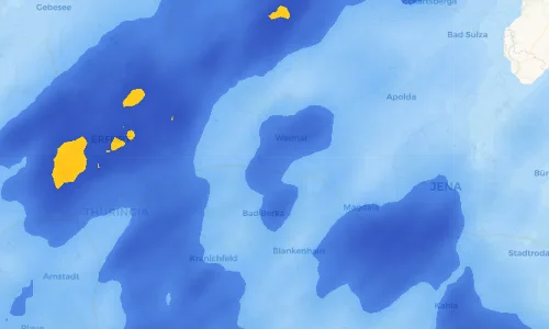 Regenradar Vorschaubild - Aktuelle Niederschläge in Gelmeroda und Umgebung