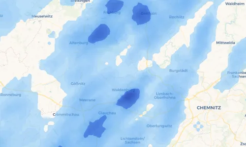 Regenradar Vorschaubild - Aktuelle Niederschläge in Göpfersdorf und Umgebung