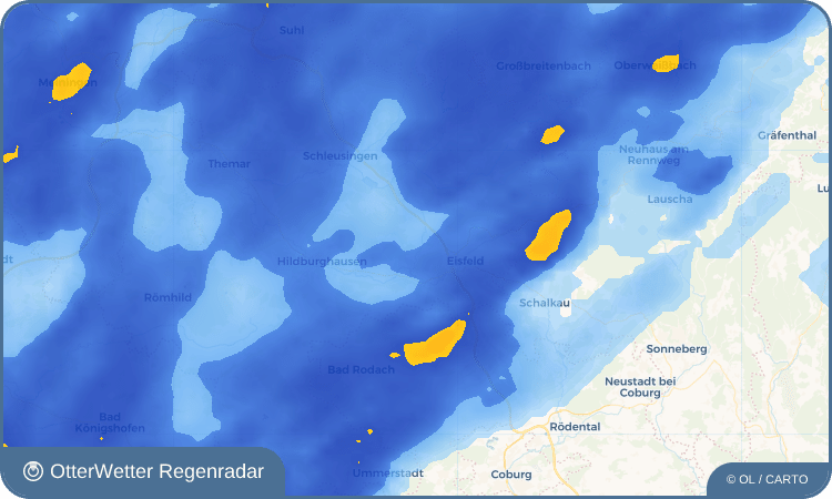 Widget-Vorschau für Goßmannsrod Wetter-Widget-Vorschau mit Vorhersagedaten für Goßmannsrod