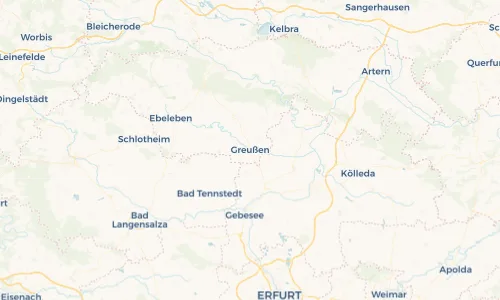 Regenradar Vorschaubild - Aktuelle Niederschläge in Greußen und Umgebung