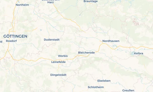 Regenradar Vorschaubild - Aktuelle Niederschläge in Großbodungen und Umgebung