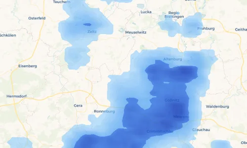 Regenradar Vorschaubild - Aktuelle Niederschläge in Großbraunshain und Umgebung