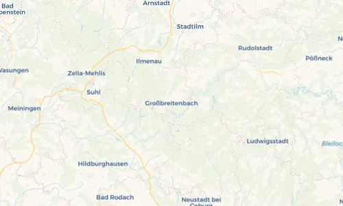 Regenradar Vorschaubild - Aktuelle Niederschläge in Großbreitenbach und Umgebung