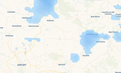 Regenradar Vorschaubild - Aktuelle Niederschläge in Großbrembach und Umgebung
