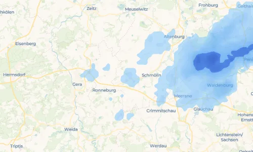 Regenradar Vorschaubild - Aktuelle Niederschläge in Großstechau und Umgebung