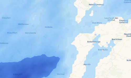 Regenradar Vorschaubild - Aktuelle Niederschläge in Guthmannshausen und Umgebung