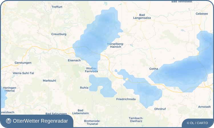 OtterWetter Regenradar-Widget Hastrungsfeld