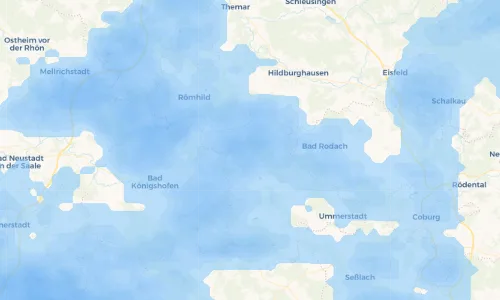 Regenradar Vorschaubild - Aktuelle Niederschläge in Haubinda und Umgebung