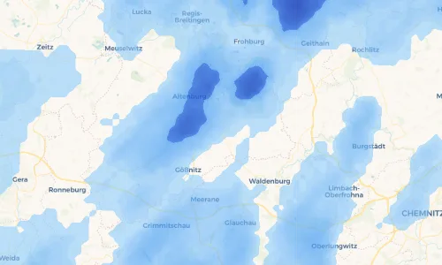 Regenradar Vorschaubild - Aktuelle Niederschläge in Heiersdorf und Umgebung