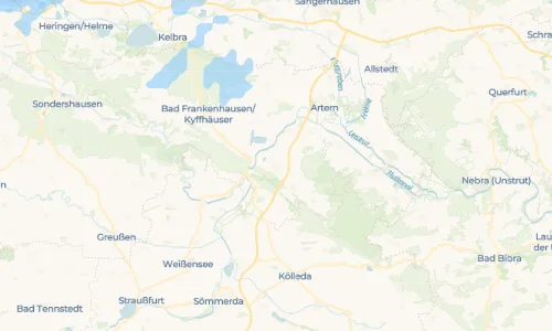 Regenradar Vorschaubild - Aktuelle Niederschläge in Heldrungen und Umgebung