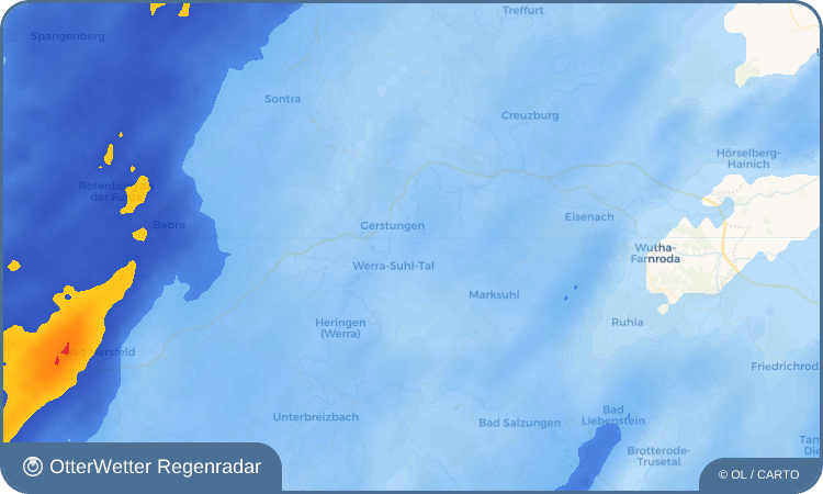 Wetter-Widget-Vorschau mit Vorhersagedaten für Herda
