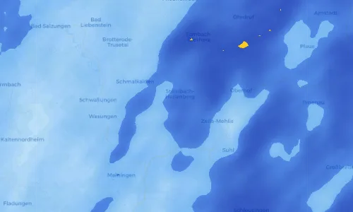 Regenradar Vorschaubild - Aktuelle Niederschläge in Herges-Hallenberg und Umgebung