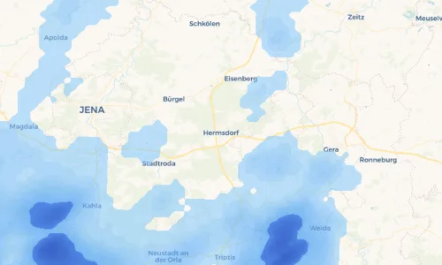Regenradar Vorschaubild - Aktuelle Niederschläge in Hermsdorf und Umgebung