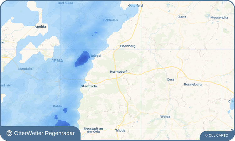 OtterWetter Regenradar-Widget Hermsdorf