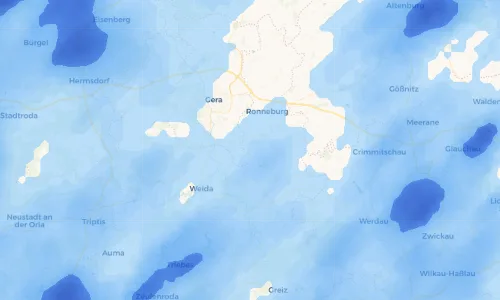 Regenradar Vorschaubild - Aktuelle Niederschläge in Hilbersdorf und Umgebung