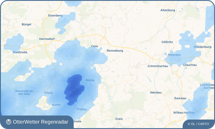 OtterWetter Regenradar-Widget Hilbersdorf
